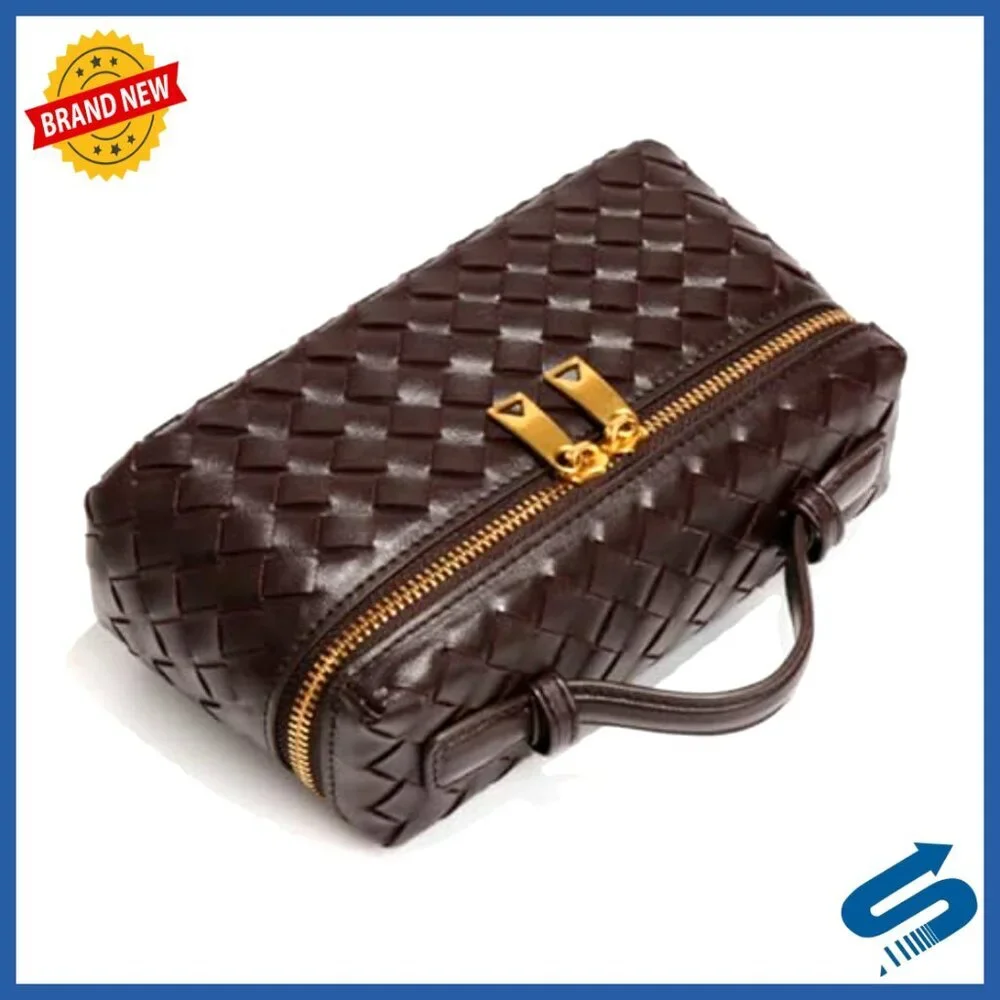 Woven Suede Crossbody Bag Y2K Retro Chic Evening Clutch Shoulder Purse